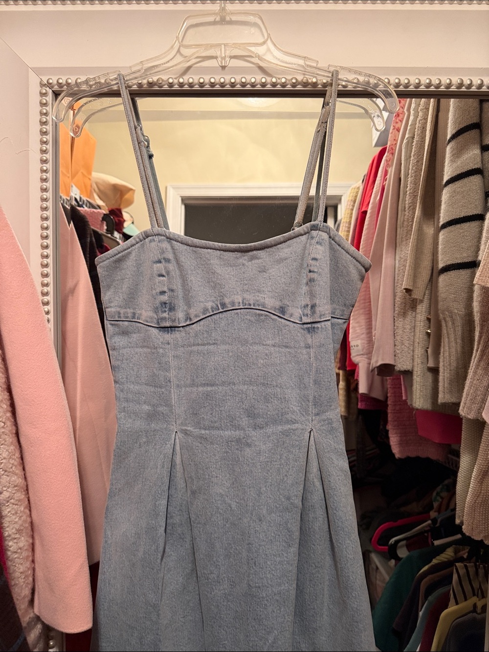 Meshki Light Blue Denim Maxi Dress - Picture 10 of 13